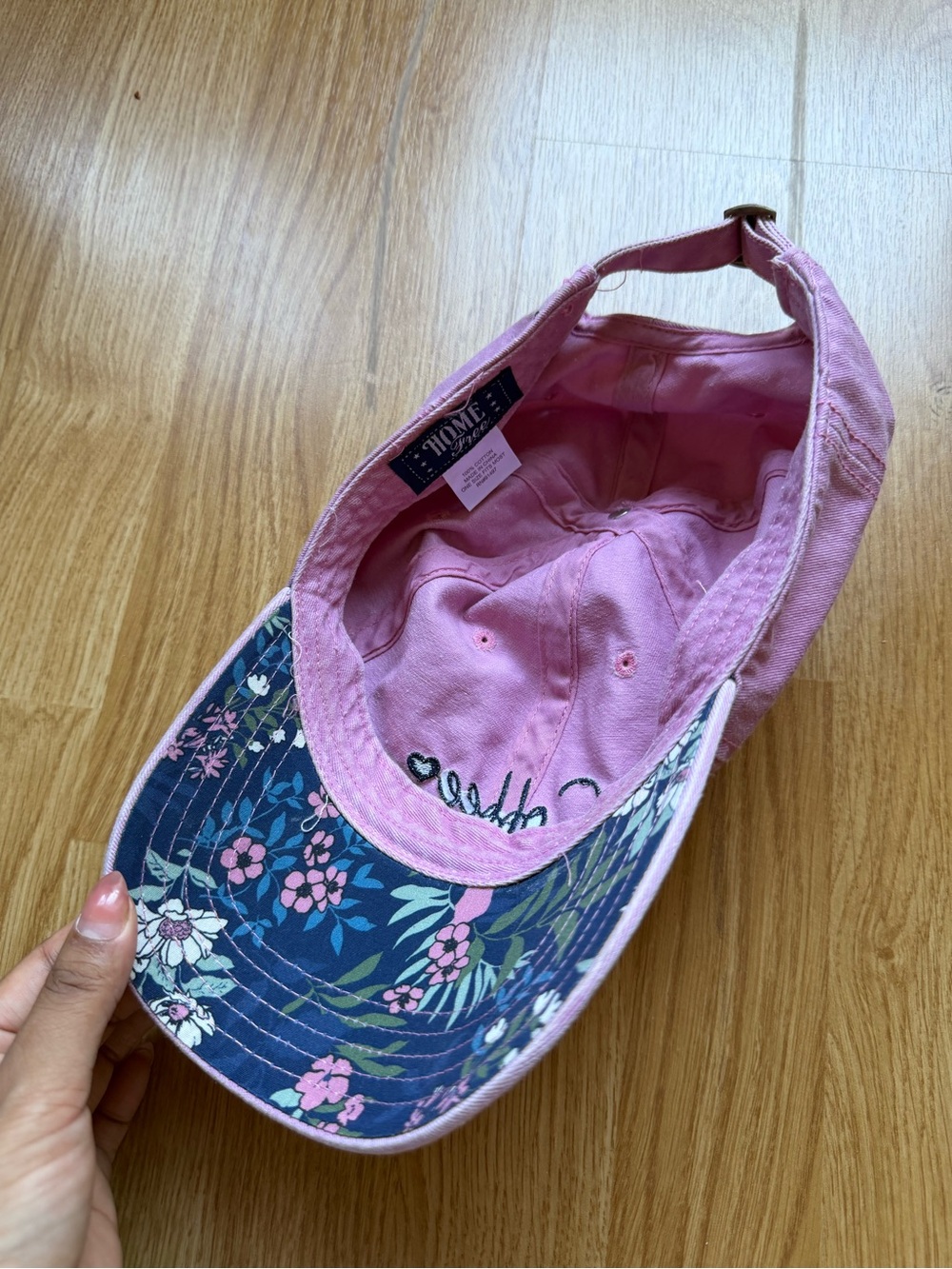 Coffee Embroidered Pink Baseball Cap - Picture 2 of 2